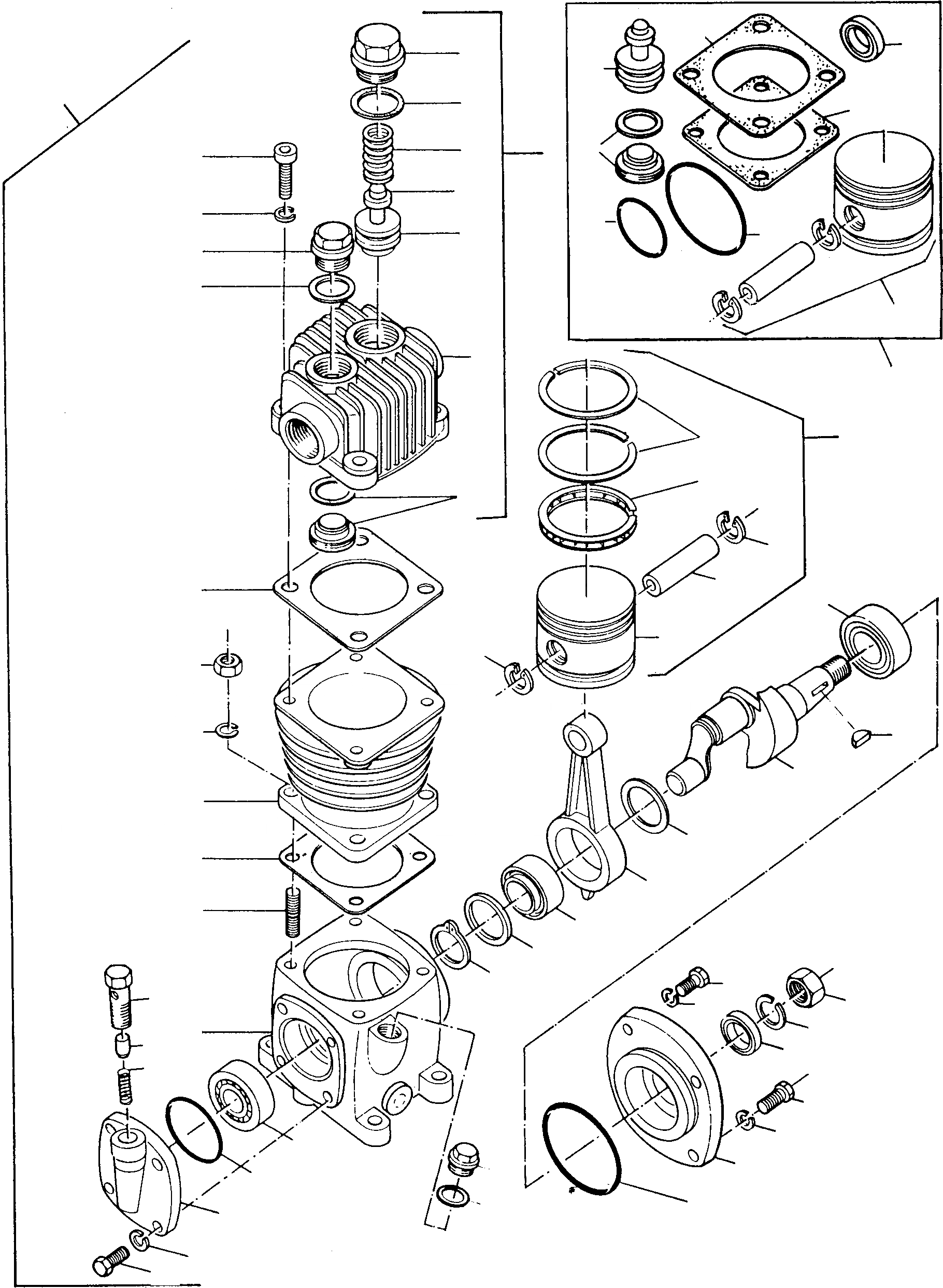 Схема запчастей Komatsu 35D - КОМПРЕССОР, ПРИВОД КОМПРЕССОР, ТРУБЫS