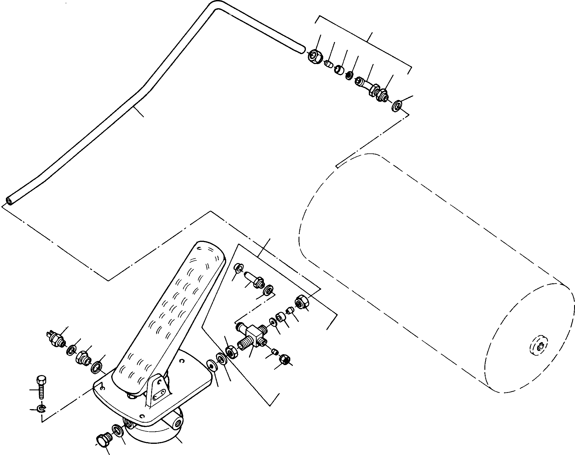 Схема запчастей Komatsu 35D - ТОРМОЗ. СИСТЕМА, ТРУБЫS СИСТЕМАУПРАВЛЕНИЯ ПОВОРОТОМ, ПЕРЕДНИЙ МОСТ, ТОРМОЗ. СИСТЕМА