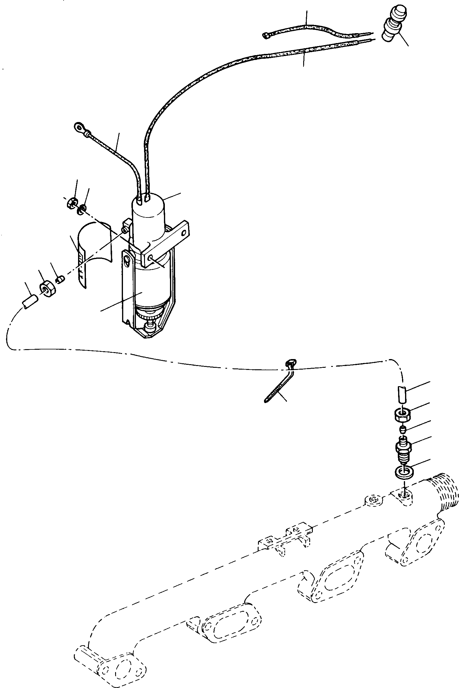 Схема запчастей Komatsu 35D - СИСТЕМА БЫСТРОГО ЗАПУСКА КОМПЛЕКТ ДВИГАТЕЛЬ, АКСЕССУАРЫ И ЭЛЕКТРИЧ. СИСТЕМА