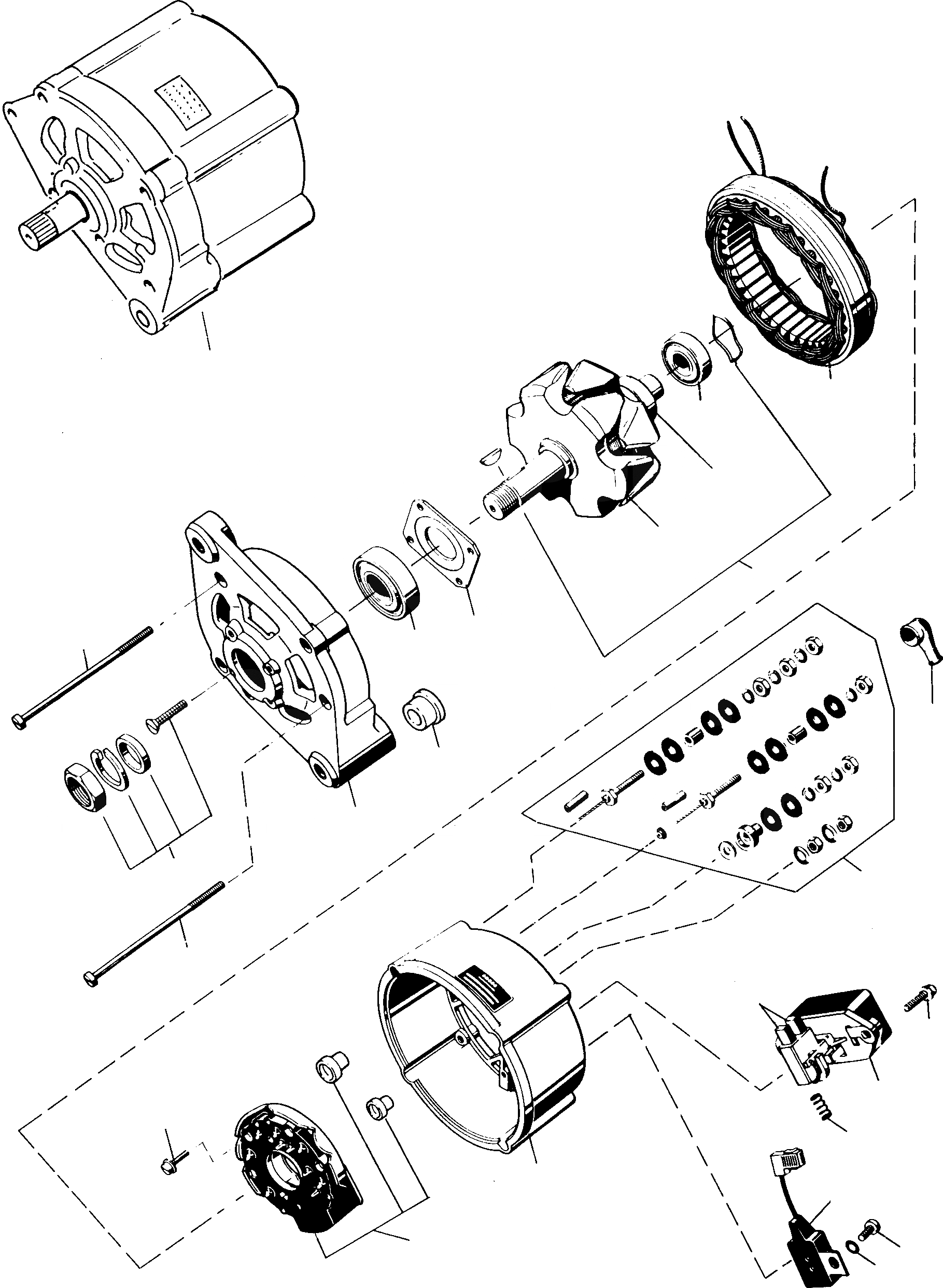 Схема запчастей Komatsu 35D - ГЕНЕРАТОР ДВИГАТЕЛЬ, АКСЕССУАРЫ И ЭЛЕКТРИЧ. СИСТЕМА