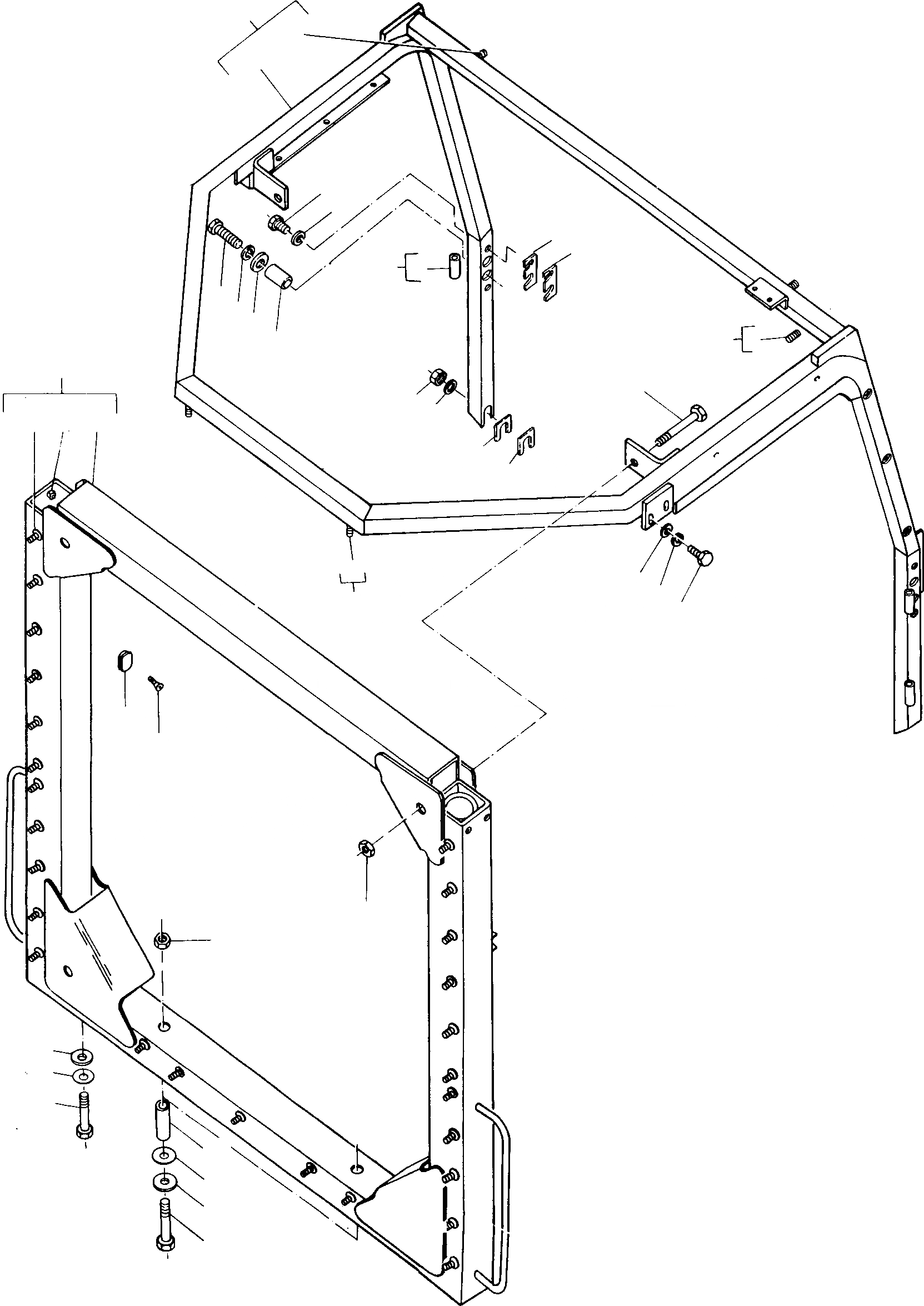 Схема запчастей Komatsu 35D - БЕЗОПАСН. КАБИНА, ШАССИ ШАССИ И SUPERSTRUCTURE