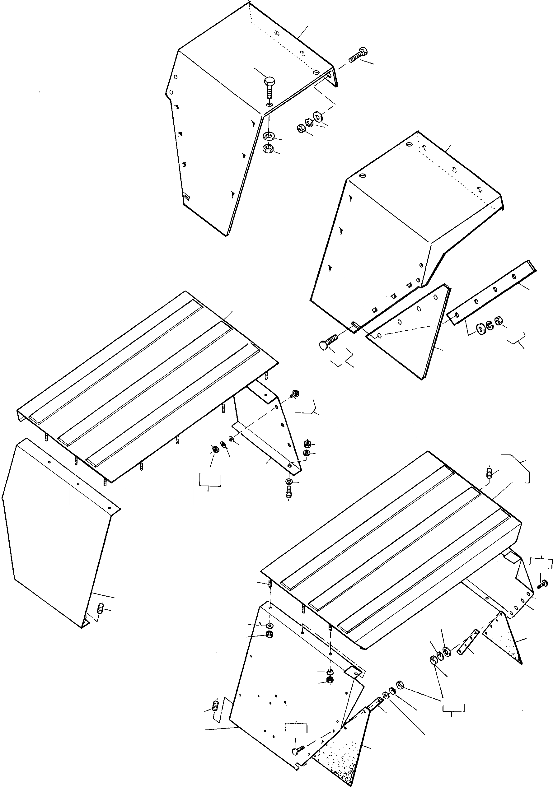 Схема запчастей Komatsu 35D - КРЫЛО ШАССИ И SUPERSTRUCTURE