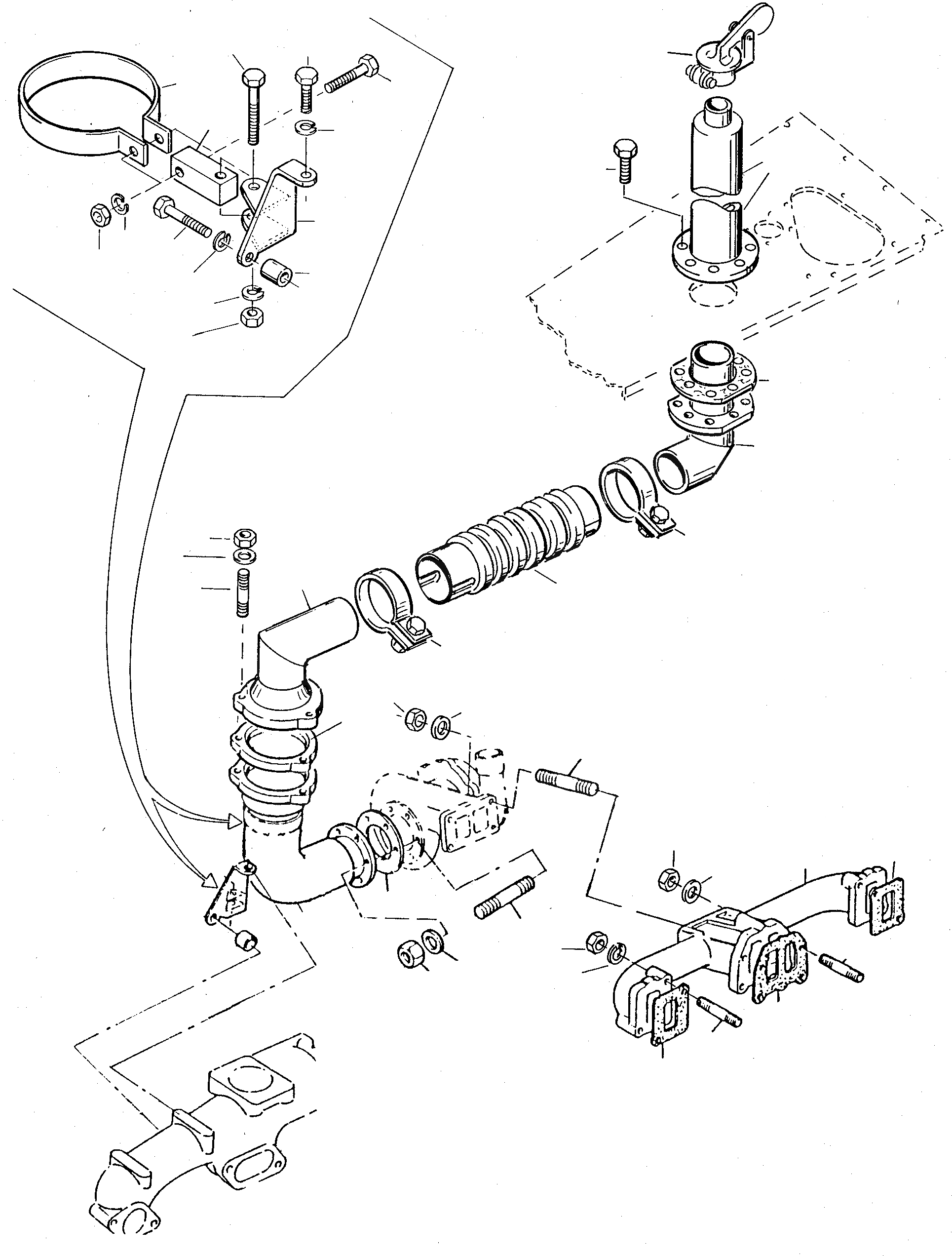 Схема запчастей Komatsu 35D - ВЫПУСКН. СИСТЕМА, СТАНДАРТН. ДВИГАТЕЛЬ, АКСЕССУАРЫ И ЭЛЕКТРИЧ. СИСТЕМА