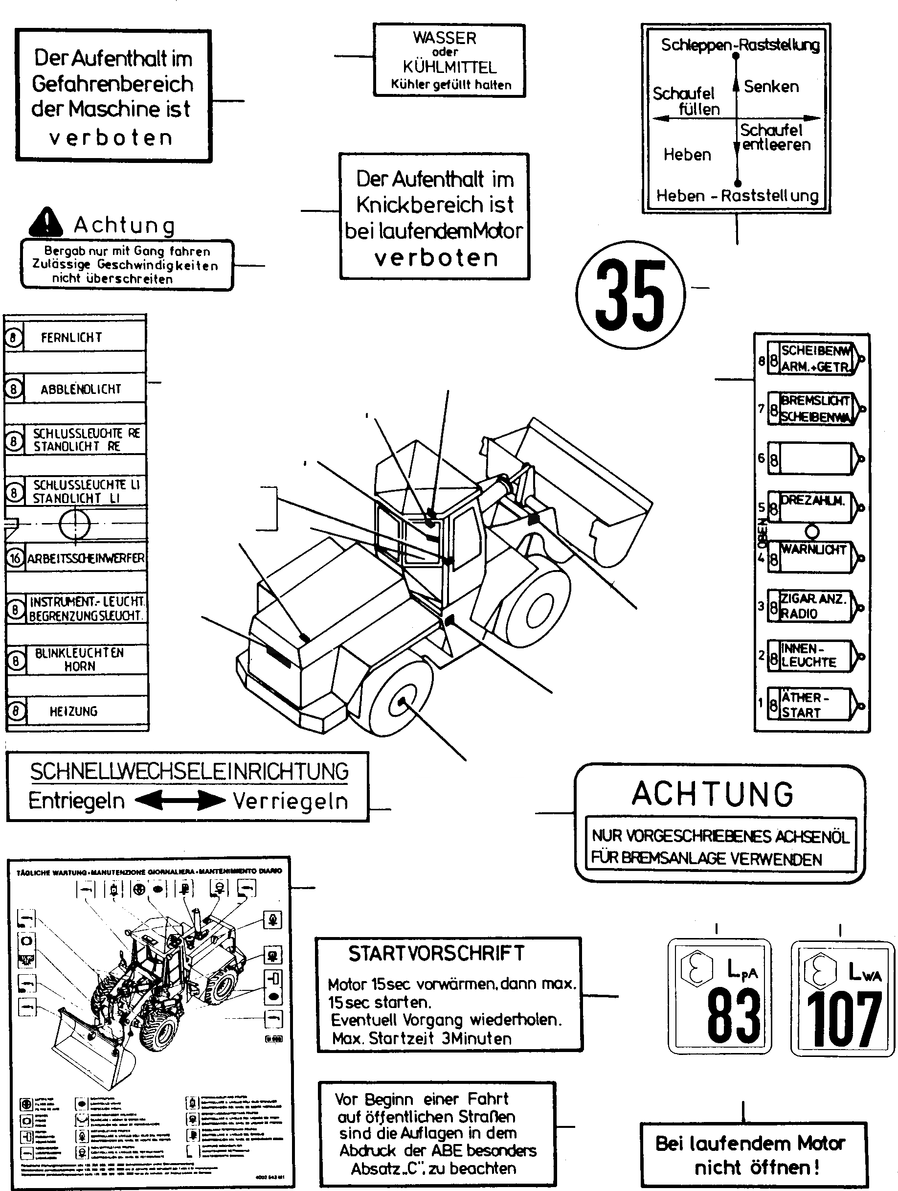 Схема запчастей Komatsu 35D - ТАБЛИЧКИS, ПОРТУГАЛ. ШАССИ И SUPERSTRUCTURE