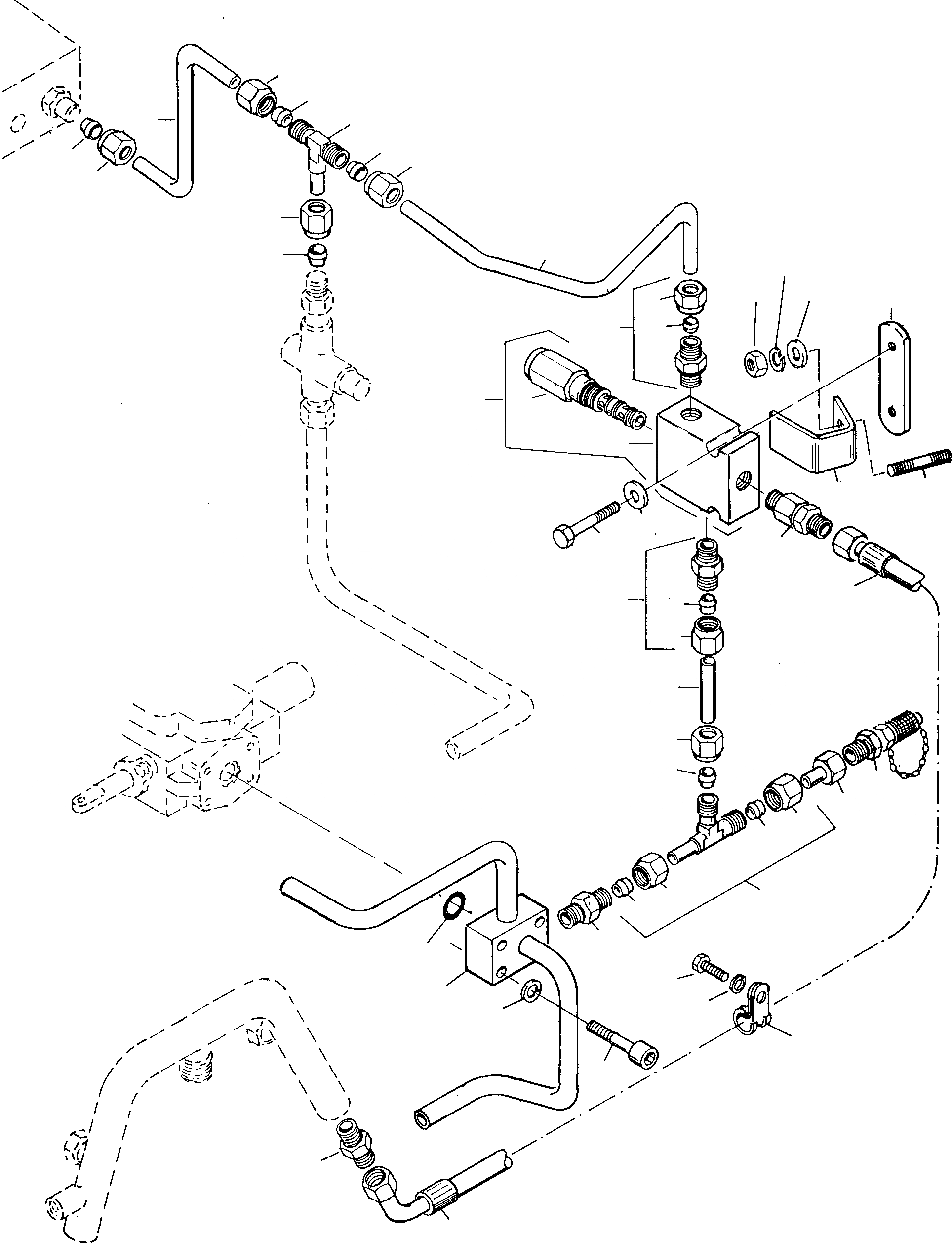 Схема запчастей Komatsu 35D - A.L.S. КЛАПАН И PIPES ОБОРУД-Е