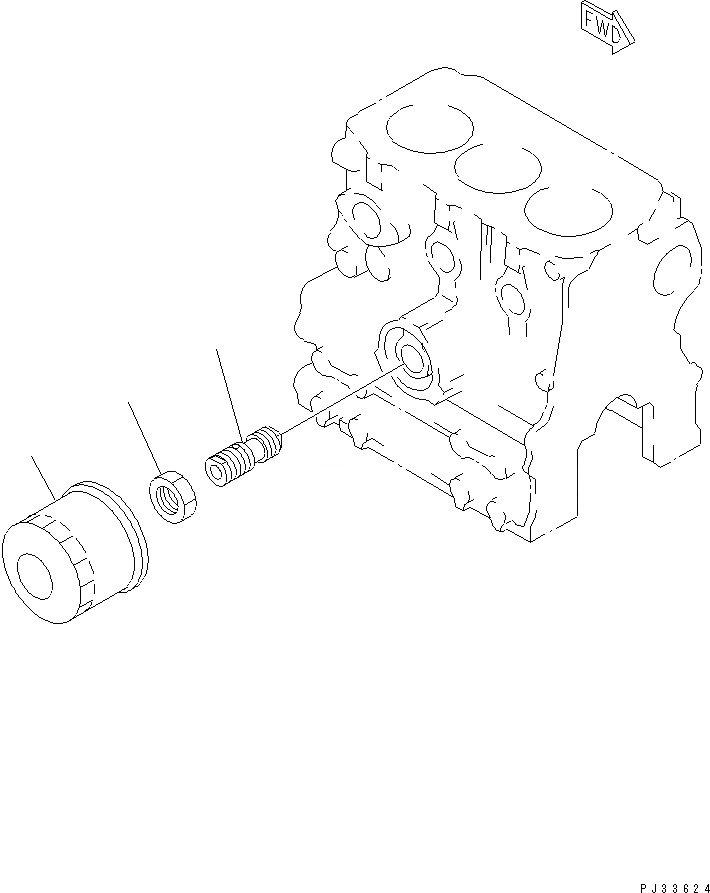 Схема запчастей Komatsu 3D68E-3B - МАСЛ. ФИЛЬТР СИСТЕМА СМАЗКИ МАСЛ. СИСТЕМА