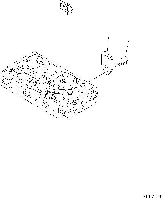 Схема запчастей Komatsu 3D68E-N3A - ПЕРЕДН. ПОДВЕСН. КРОНШТЕЙН ДВИГАТЕЛЬ