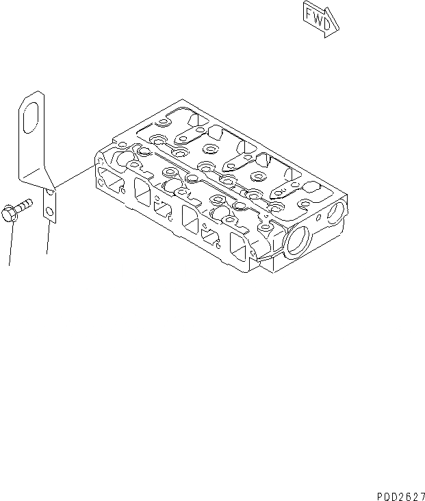 Схема запчастей Komatsu 3D68E-N3A - ЗАДН. ПОДВЕСН. КРОНШТЕЙН ДВИГАТЕЛЬ