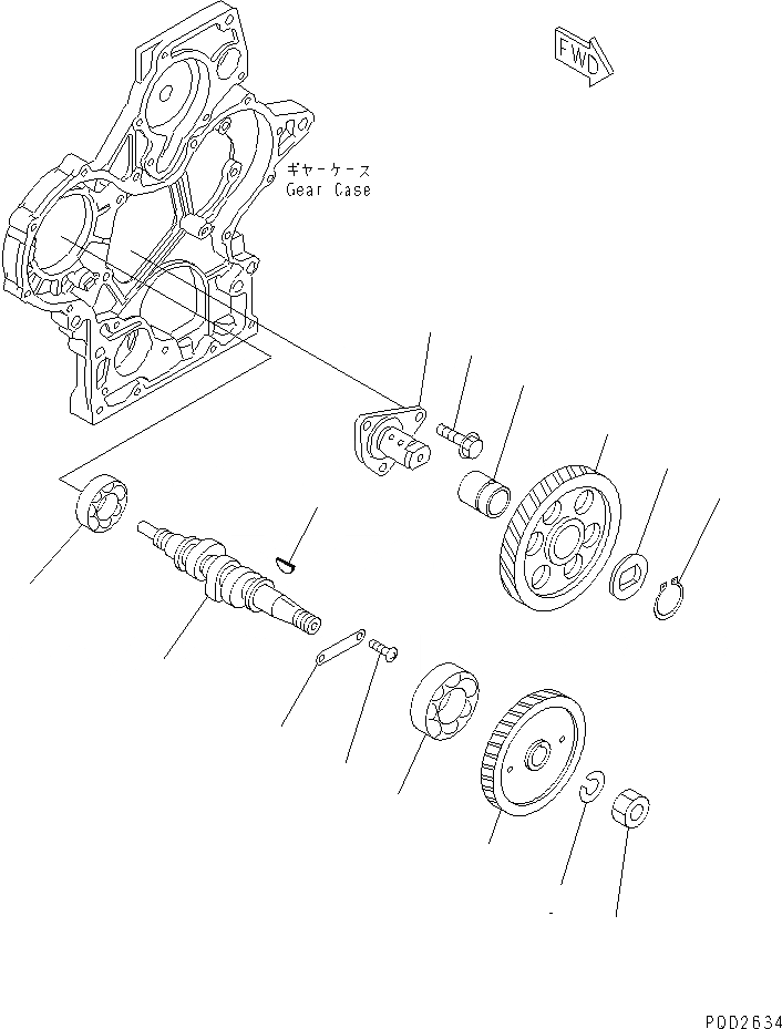 Схема запчастей Komatsu 3D68E-N3A - ПРИВОД ДВИГАТЕЛЬ