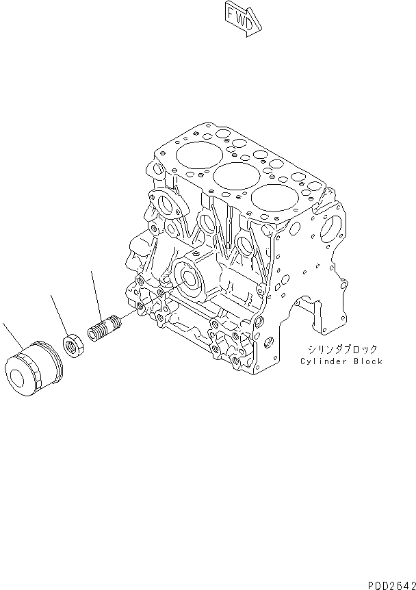 Схема запчастей Komatsu 3D68E-N3A - МАСЛ. ФИЛЬТР ДВИГАТЕЛЬ