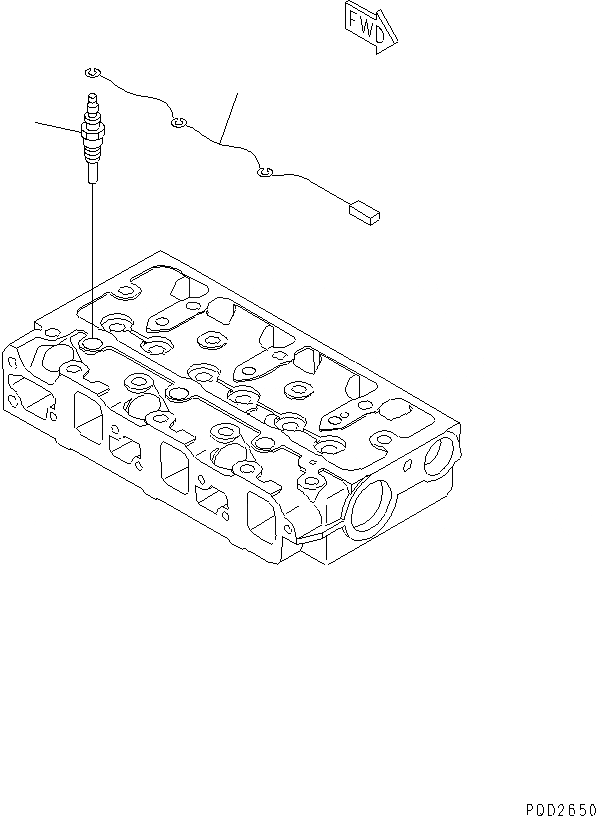 Схема запчастей Komatsu 3D68E-N3A - СВЕЧИ ДВИГАТЕЛЬ