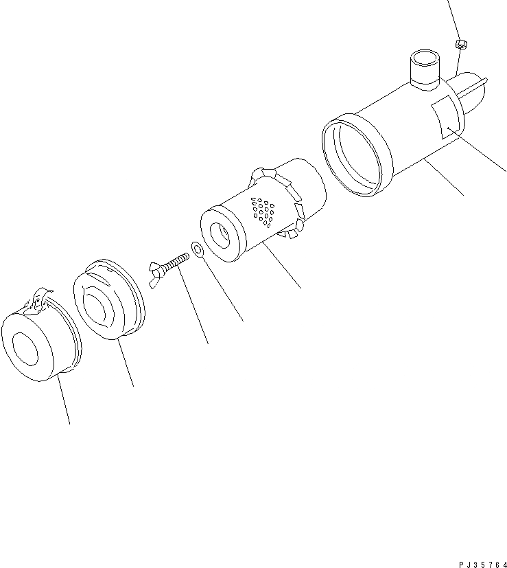 Схема запчастей Komatsu 3D72-2BA - ВОЗДУХООЧИСТИТЕЛЬ ГОЛОВКА ЦИЛИНДРОВ