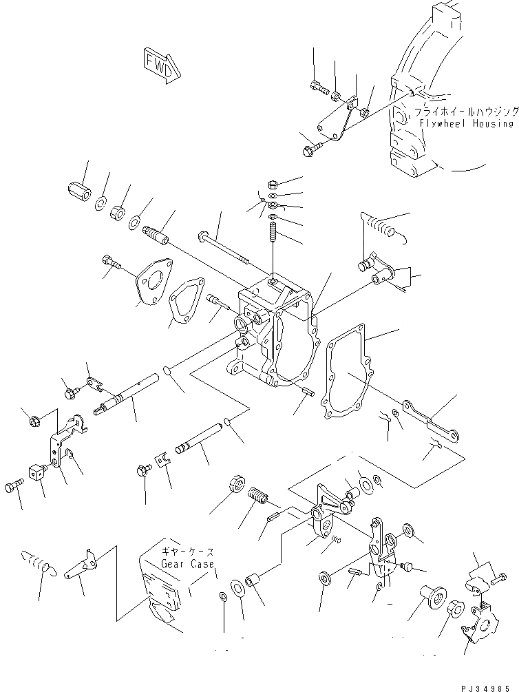 Схема запчастей Komatsu 3D72-2E - РЕГУЛЯТОР(№9-7) ТОПЛИВН. СИСТЕМА