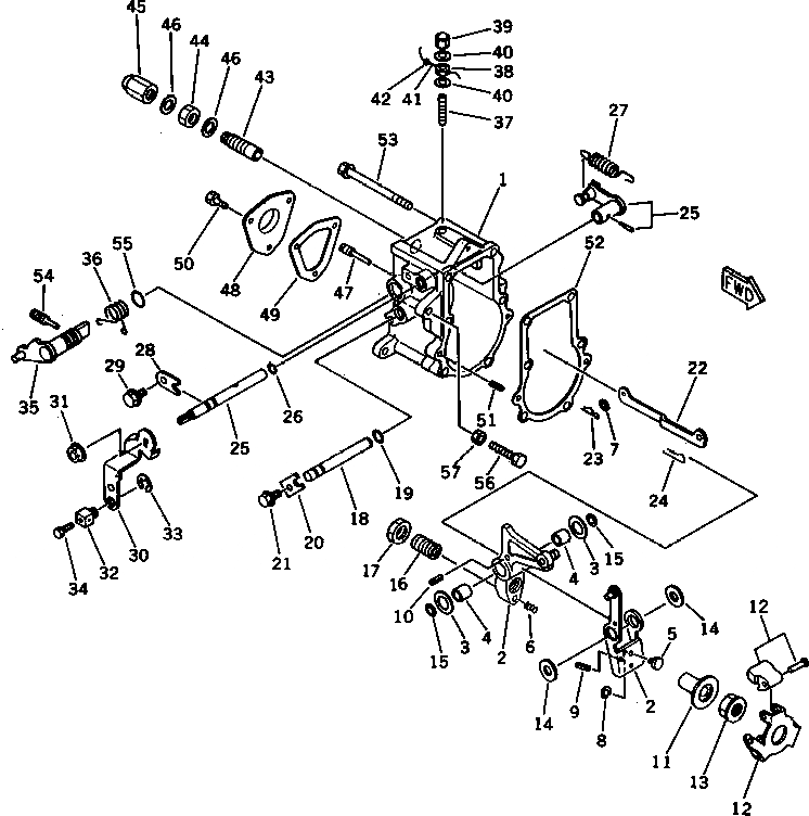 Схема запчастей Komatsu 3D72-2H - РЕГУЛЯТОР(№7-) ТОПЛИВН. СИСТЕМА