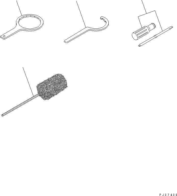 Схема запчастей Komatsu 3D74E-3A - ИНСТРУМЕНТ ИНСТРУМЕНТ И РЕМКОМПЛЕКТЫ