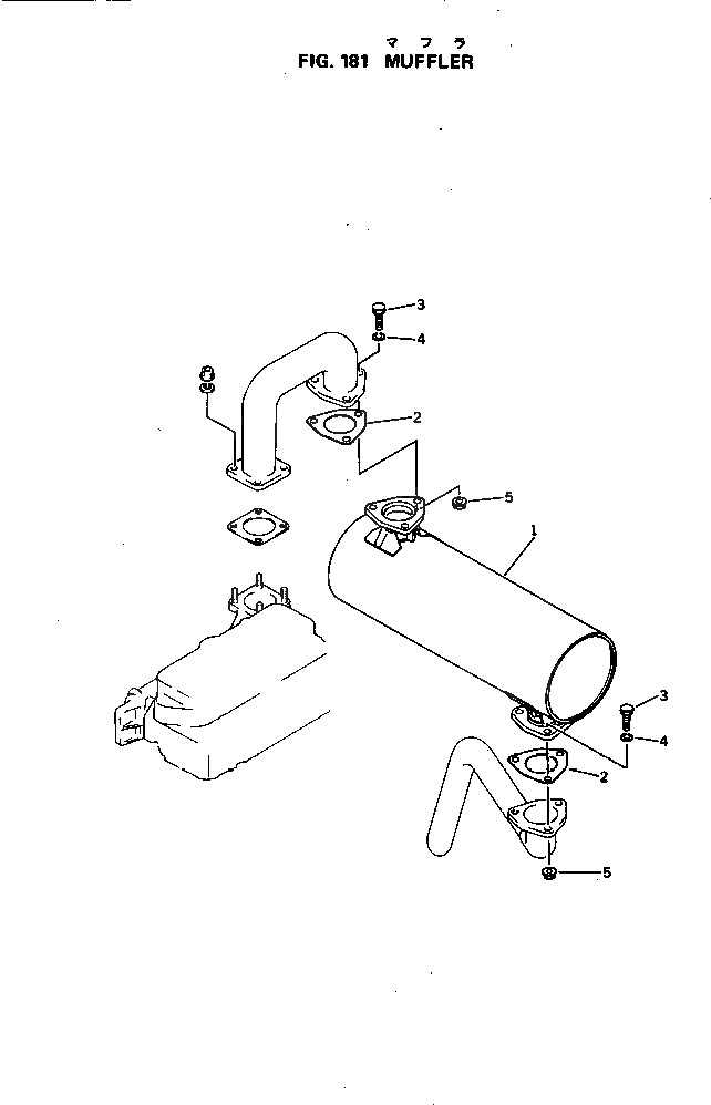 Схема запчастей Komatsu 3D75-1A - ГЛУШИТЕЛЬ ГОЛОВКА ЦИЛИНДРОВ