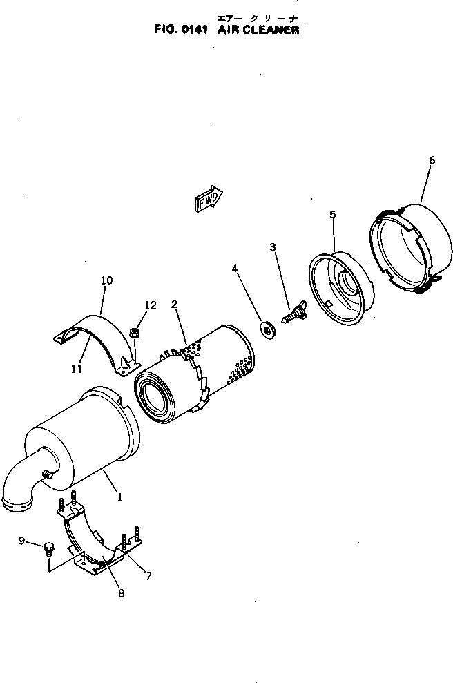 Схема запчастей Komatsu 3D75-2C - ВОЗДУХООЧИСТИТЕЛЬ ГОЛОВКА ЦИЛИНДРОВ