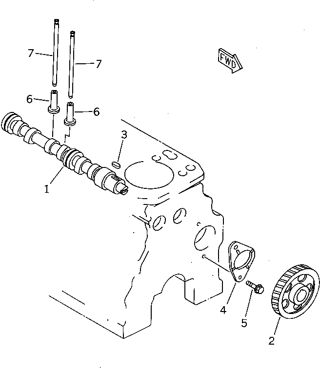 Схема запчастей Komatsu 3D75N-1YC - - -