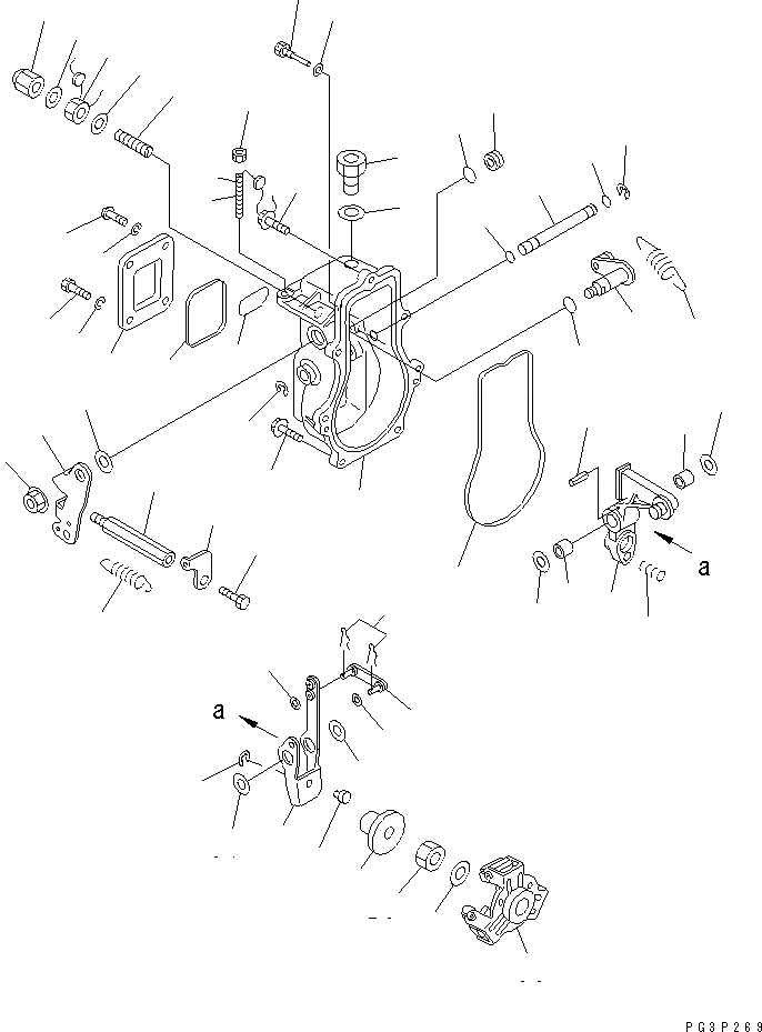 Схема запчастей Komatsu 3D78-1D - РЕГУЛЯТОР(№89-) ТОПЛИВН. СИСТЕМА