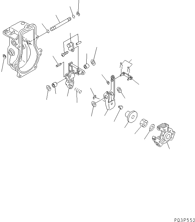 Схема запчастей Komatsu 3D78N-1B - ТОПЛ. НАСОС (РЕГУЛЯТОР) (/) ТОПЛИВН. СИСТЕМА
