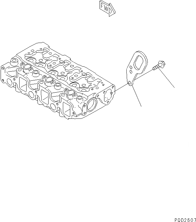 Схема запчастей Komatsu 3D82AE-3G - ПЕРЕДН. ПОДВЕСН. КРОНШТЕЙН(№9-) ДВИГАТЕЛЬ