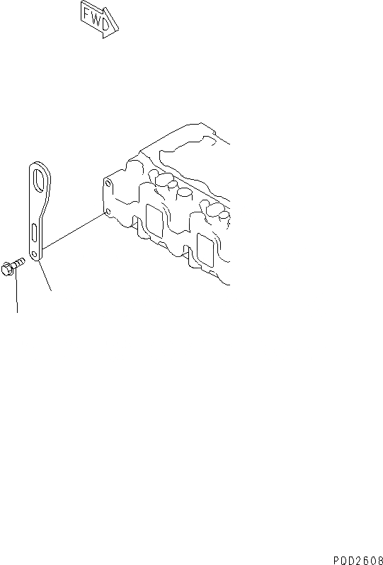 Схема запчастей Komatsu 3D82AE-3G - ЗАДН. ПОДВЕСН. КРОНШТЕЙН ДВИГАТЕЛЬ
