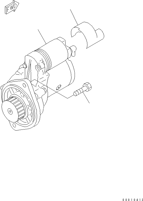 Схема запчастей Komatsu 3D82AE-5P-CB - СТАРТЕР И КРЕПЛЕНИЕ ДВИГАТЕЛЬ