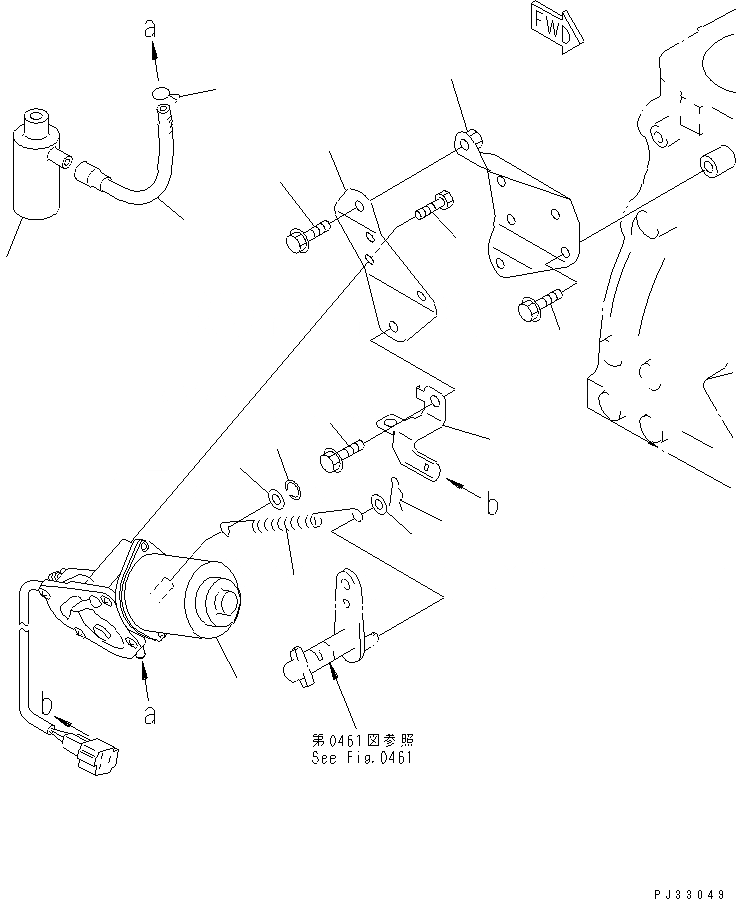 Схема запчастей Komatsu 3D84-2D - СТОП МОТОР ДВИГАТЕЛЯ И КРЕПЛЕНИЕ(№-87) ТОПЛИВН. СИСТЕМА