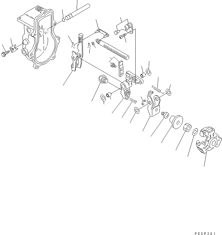 Схема запчастей Komatsu 3D84E-3C - ТОПЛ. НАСОС (РЕГУЛЯТОР) (/)(№89-) ТОПЛИВН. СИСТЕМА