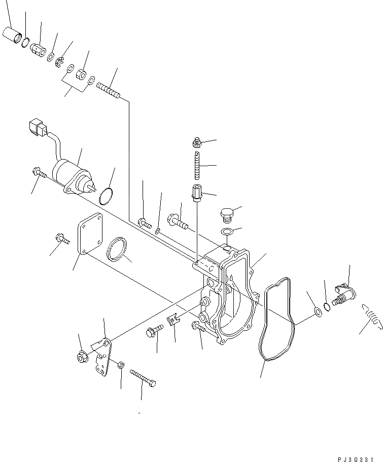 Схема запчастей Komatsu 3D84E-3LN - ТОПЛ. НАСОС (РЕГУЛЯТОР) (/) (ВНУТР. ЧАСТИ)(№97-) ДВИГАТЕЛЬ