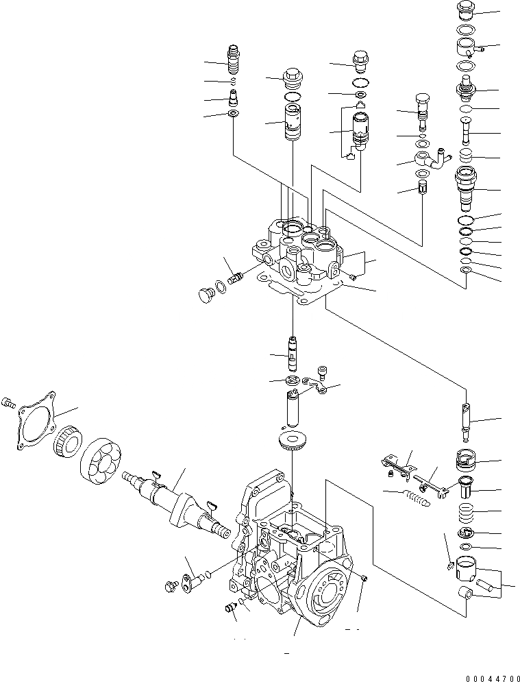 Схема запчастей Komatsu 3D84E-5N-BA - ТОПЛ. НАСОС (НАСОС) (/) (ВНУТР. ЧАСТИ) ДВИГАТЕЛЬ