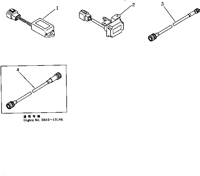 Схема запчастей Komatsu 3D84N-2AA - ТАЙМЕР¤ РЕЛЕ И КАБЕЛЬ ЭЛЕКТРИКА