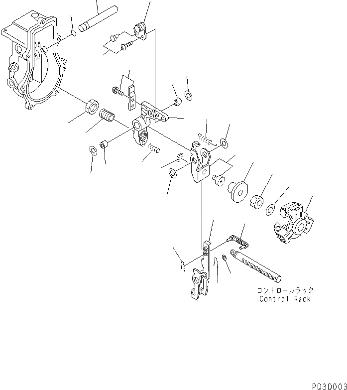 Схема запчастей Komatsu 3D88E-3B - ТОПЛ. НАСОС (РЕГУЛЯТОР) (/) (ВНУТР. ЧАСТИ)(№8-) ДВИГАТЕЛЬ