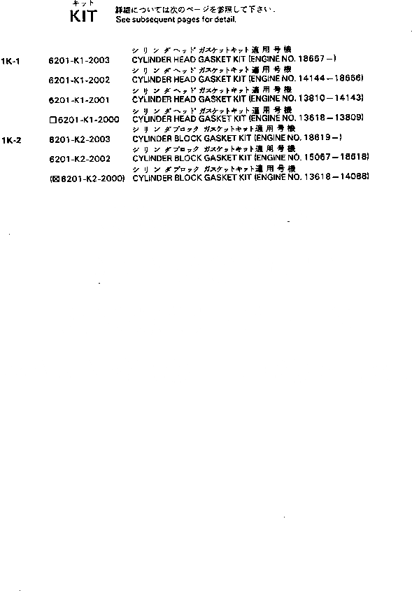 Схема запчастей Komatsu 3D95S-W-1E - КОМПЛЕКТ ПРОКЛАДОК ДВИГАТЕЛЬ КОМПЛЕКТ