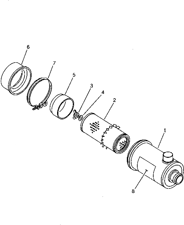 Схема запчастей Komatsu 3D95S-W-1C - ВОЗДУХООЧИСТИТЕЛЬ ГОЛОВКА ЦИЛИНДРОВ