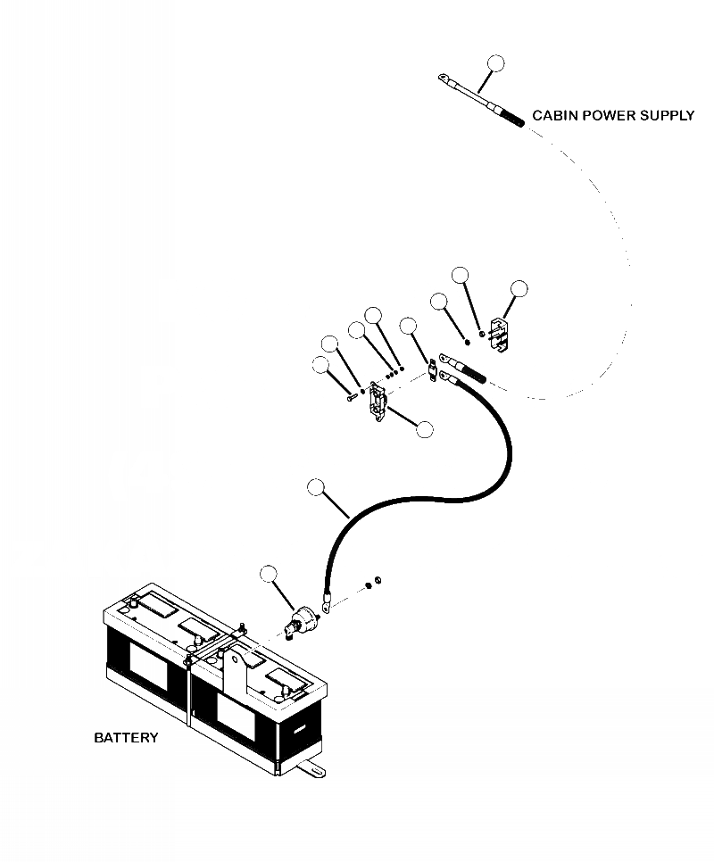 Схема запчастей Komatsu 430FX-1 - E-A АККУМУЛЯТОР AMP MEGA ПРЕДОХРАНИТЕЛЬ ЭЛЕКТРИКА