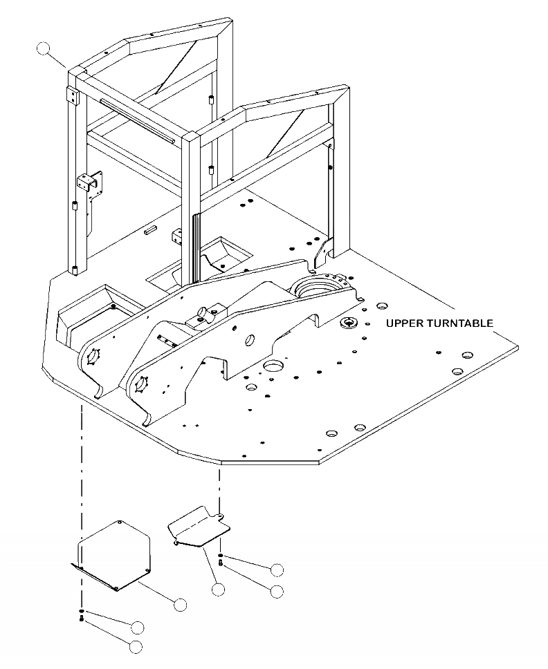 Схема запчастей Komatsu 430FX-1 - J-A ПОЛ ACCESS КРЫШКИ ОСНОВНАЯ РАМА И ЕЕ ЧАСТИ