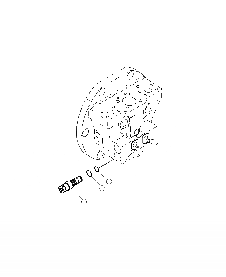 Схема запчастей Komatsu 430FX-1 - 7-A МОТОР ХОДА (/) РАЗГРУЗ. КЛАПАН НИЖНЯЯ ГИДРОЛИНИЯ И ЛИНИЯ ХОДА