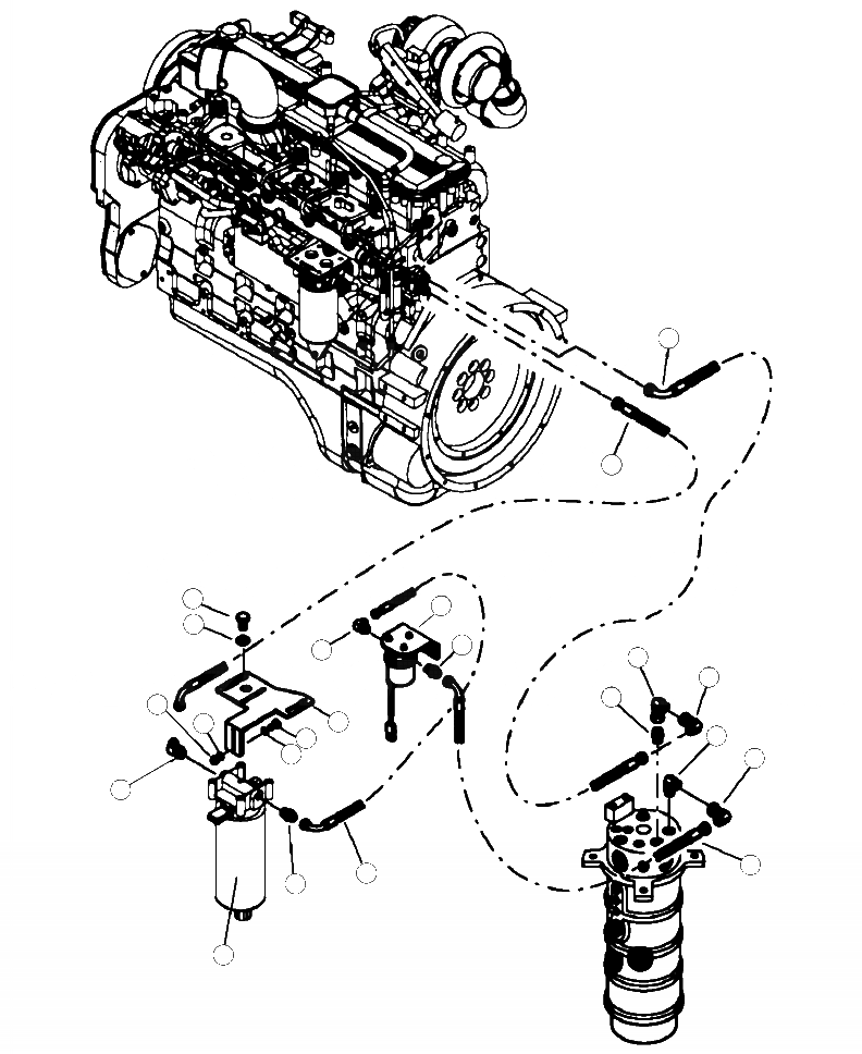 Схема запчастей Komatsu 430FXL-1 - D9-A NON-CONTINUOUS ROTATION ТОПЛИВН. СИСТЕМА ТОПЛИВНАЯ ЛИНИЯ ТОПЛИВН. БАК. AND КОМПОНЕНТЫ