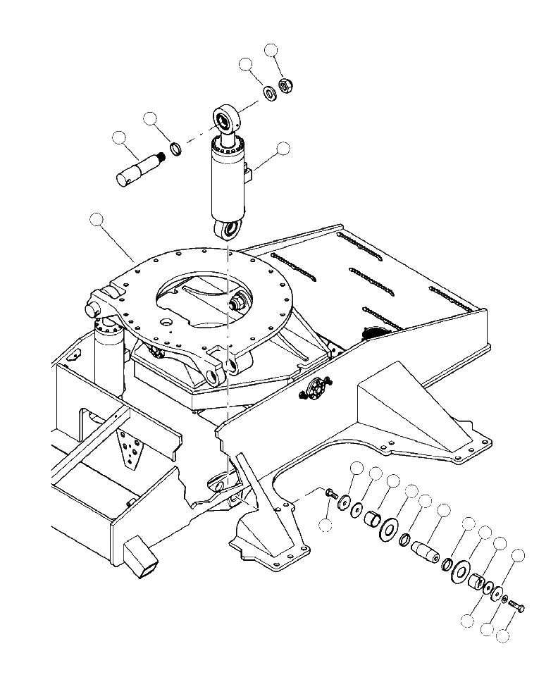 Схема запчастей Komatsu 430FXL-1 - R-A УРОВЕНЬING ЦИЛИНДР КРЕПЛЕНИЕ НИЖН.CARRIAGE