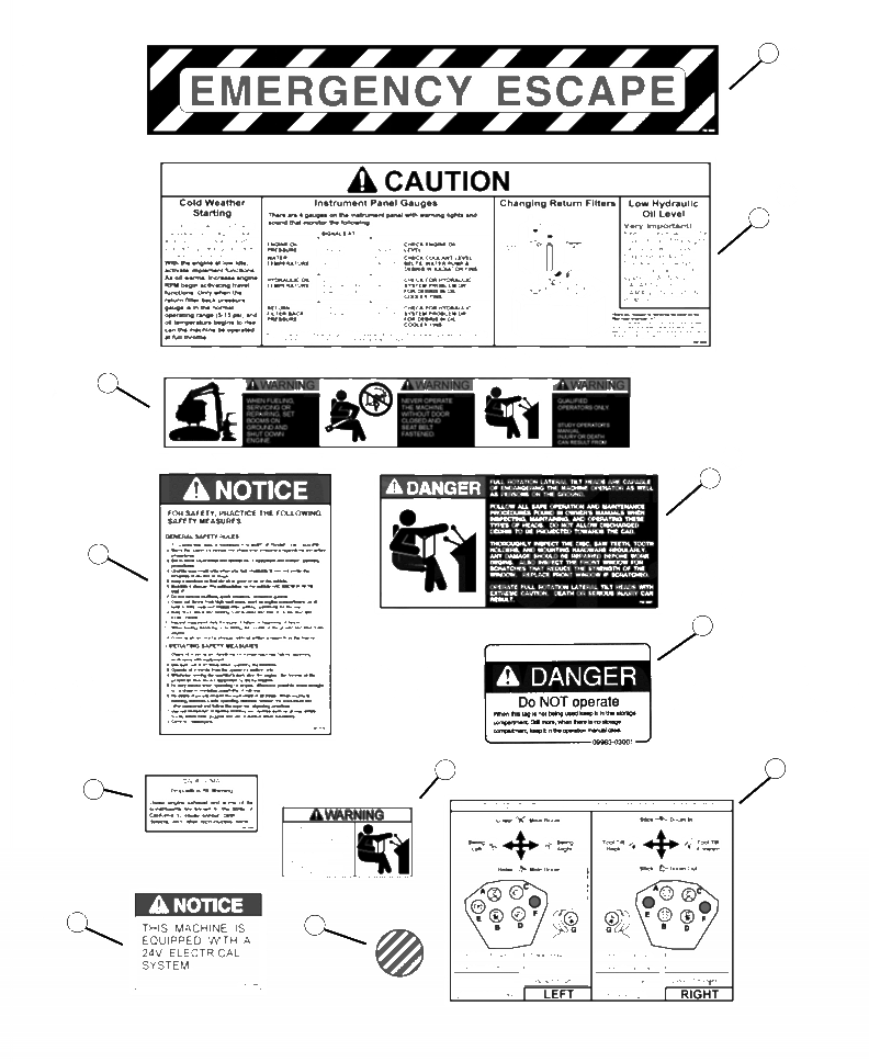 Схема запчастей Komatsu 430FXL-1 - U-A ТАБЛИЧКИS КАБИНА ИНТЕРЬЕР ТАБЛИЧКИS И ПЛАСТИНЫ