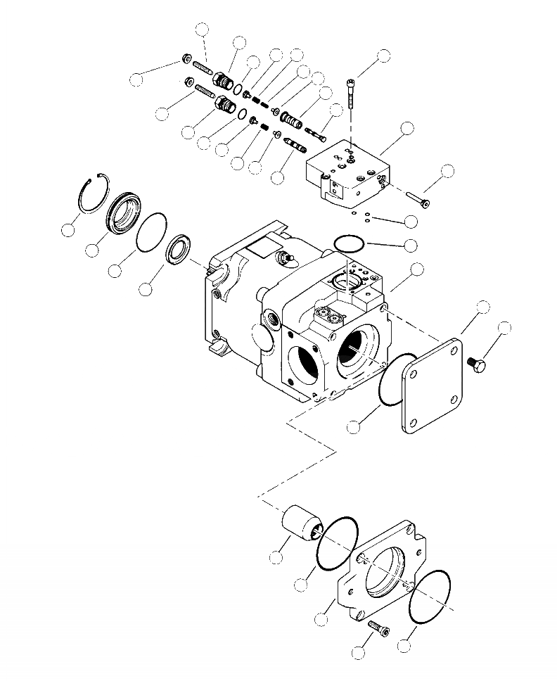 Схема запчастей Komatsu 445FXL-1 - H-A IMPLEMENT НАСОС ГИДРАВЛИКА
