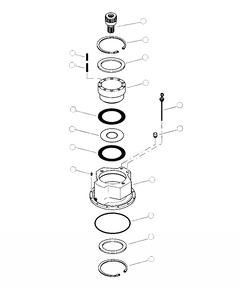 Схема запчастей Komatsu 445FXL-1 - N-A МОТОР ПОВОРОТА ТОРМОЗ. ПОВОРОТН. КРУГ И КОМПОНЕНТЫ