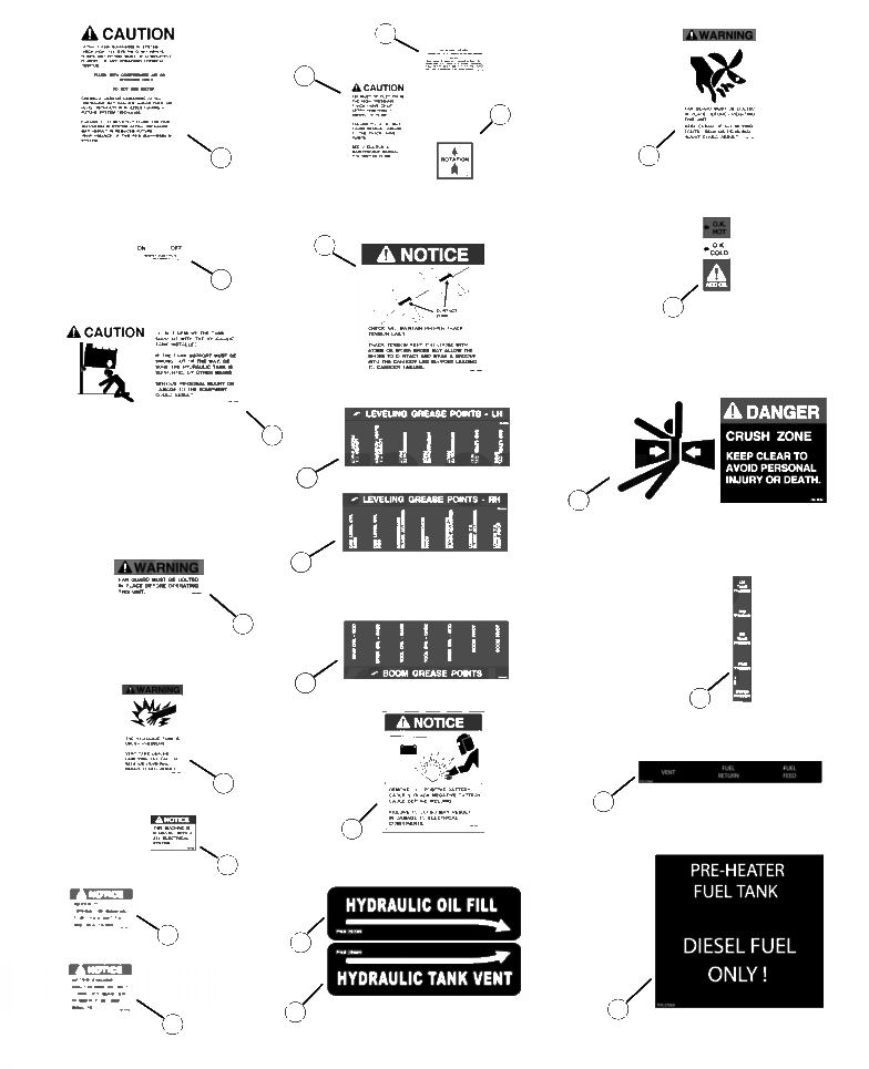 Схема запчастей Komatsu 445FXL-1 - U-A ТАБЛИЧКИS EXTERIOR И РАЗНОЕ МАРКИРОВКА