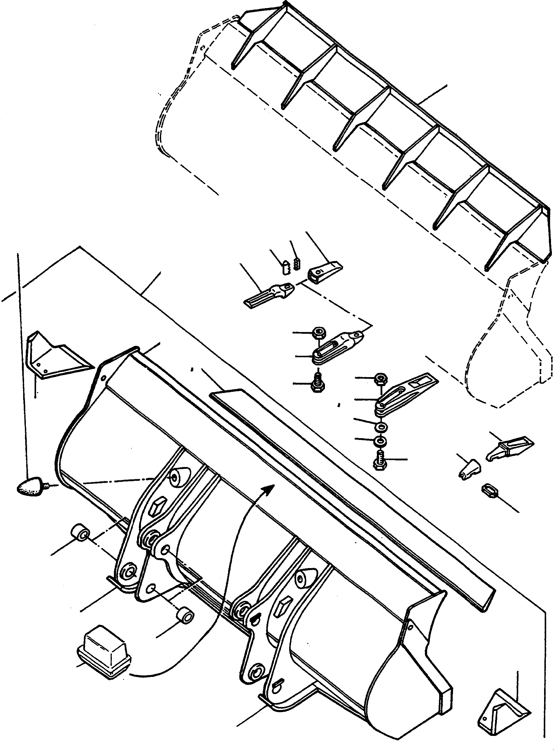 Схема запчастей Komatsu 44C - КОВШ, LITRES 7 ОБОРУД-Е