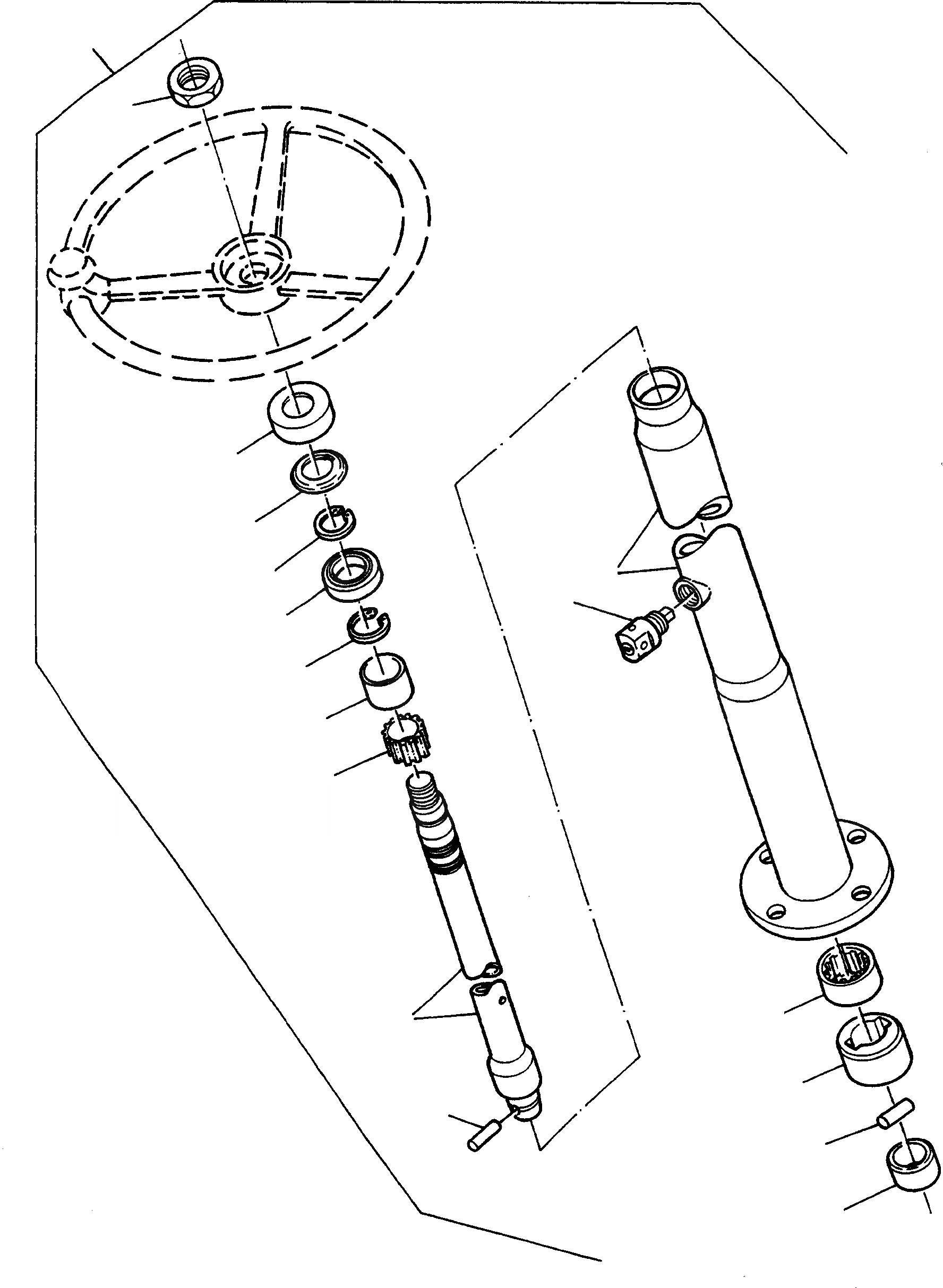 Схема запчастей Komatsu 44C - РУЛЕВ. КОЛОН. СИСТЕМАУПРАВЛЕНИЯ ПОВОРОТОМ, ПЕРЕДНИЙ МОСТ, ТОРМОЗ. СИСТЕМА