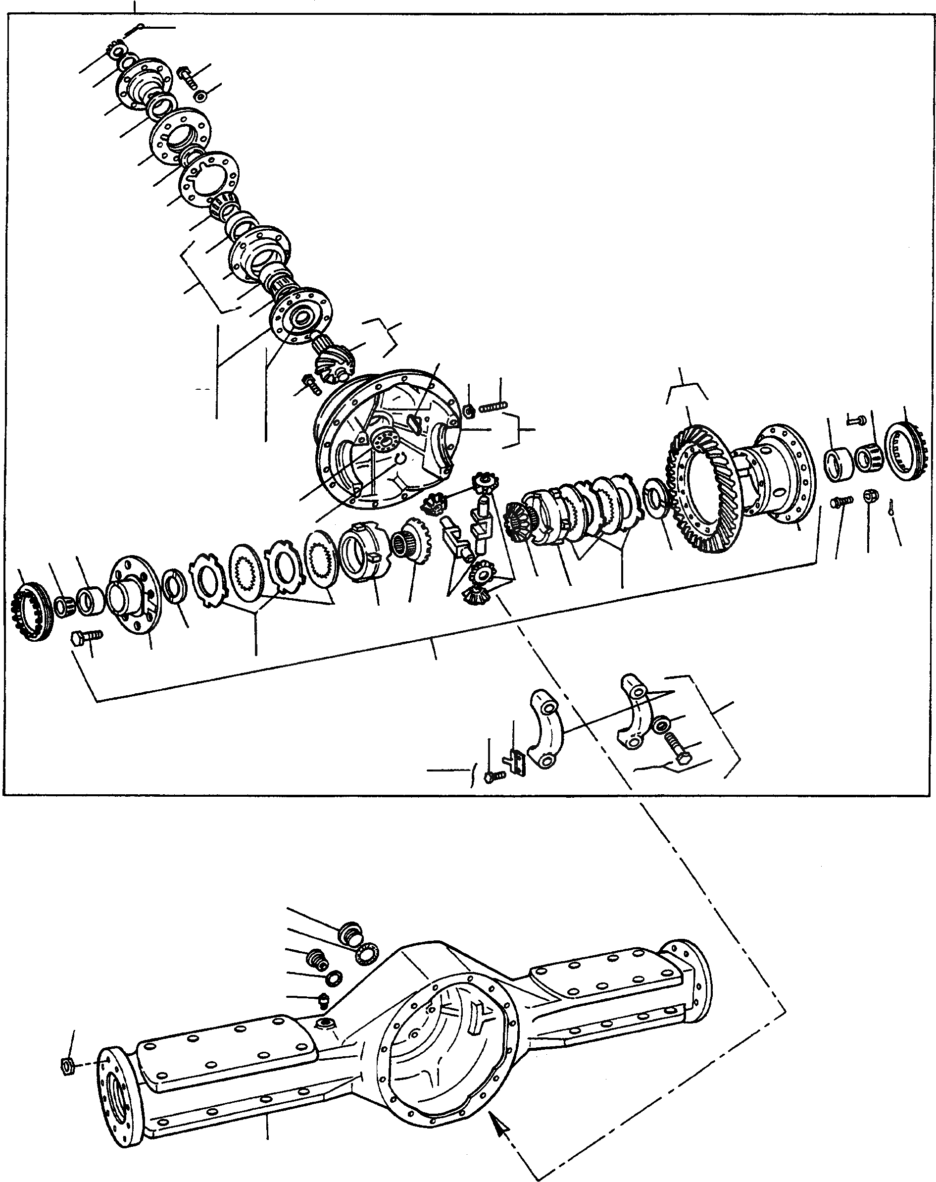 Схема запчастей Komatsu 44C - ПЕРЕДНИЙ МОСТ, МОСТ INSERT, ДИФФЕРЕНЦ. ПЕРЕДНИЙ МОСТ