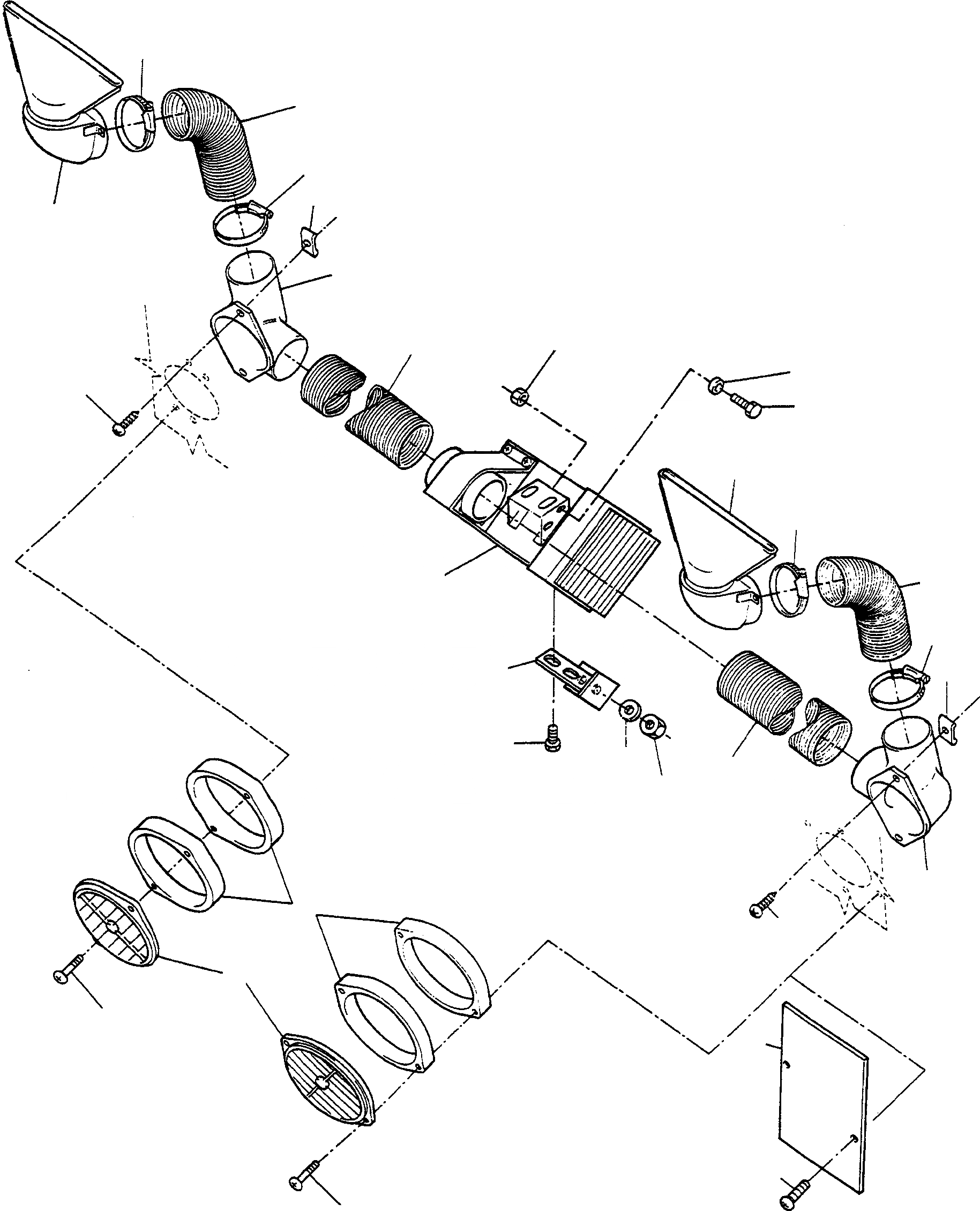 Схема запчастей Komatsu 44C - ОБОГРЕВ., ATTACHING ЧАСТИ ШАССИ И SUPERSTRUCTURE