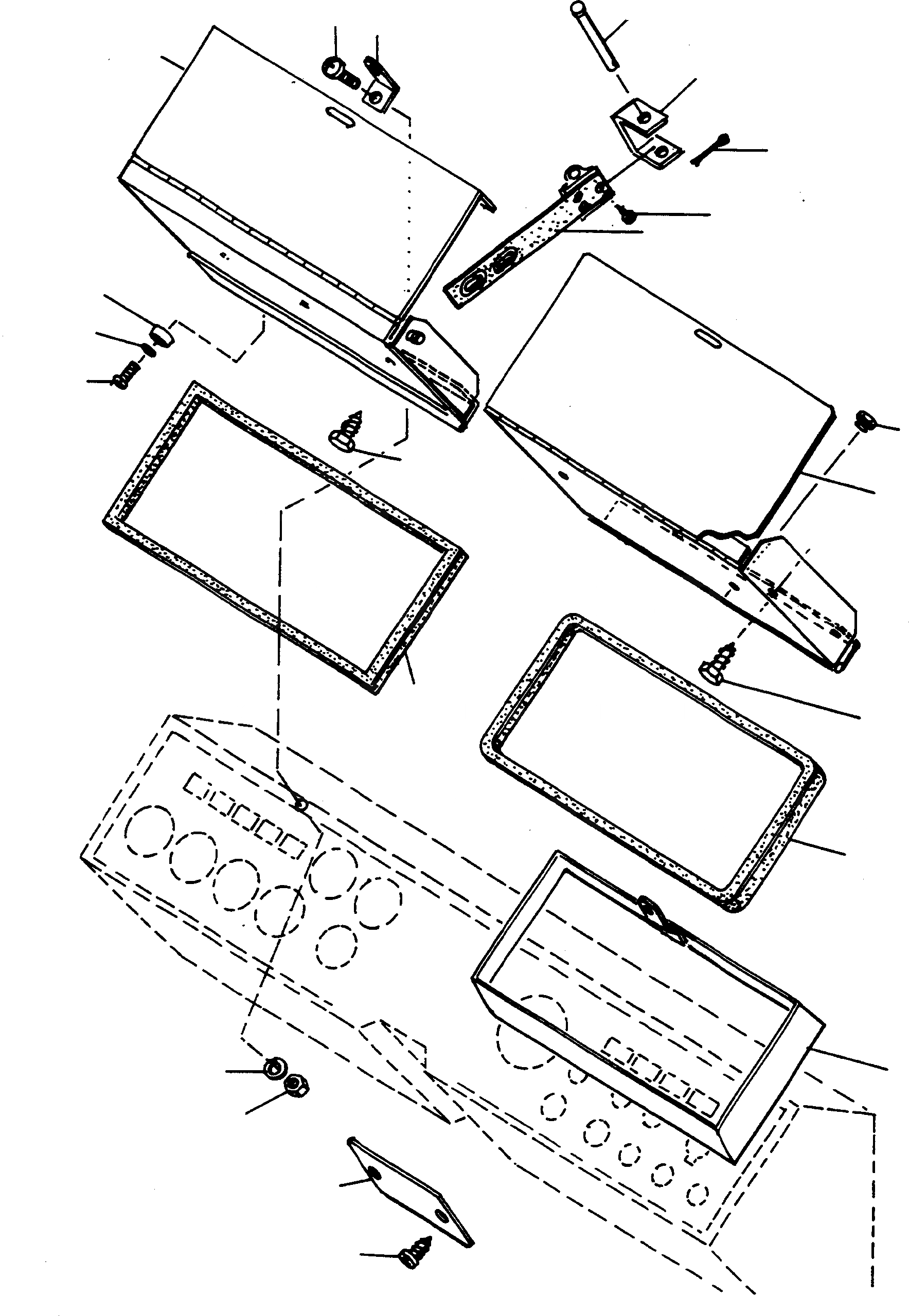 Схема запчастей Komatsu 44C - INSTRUMENT COVER, СПЕЦ. ОБОРУД-Е ОБОРУД-Е