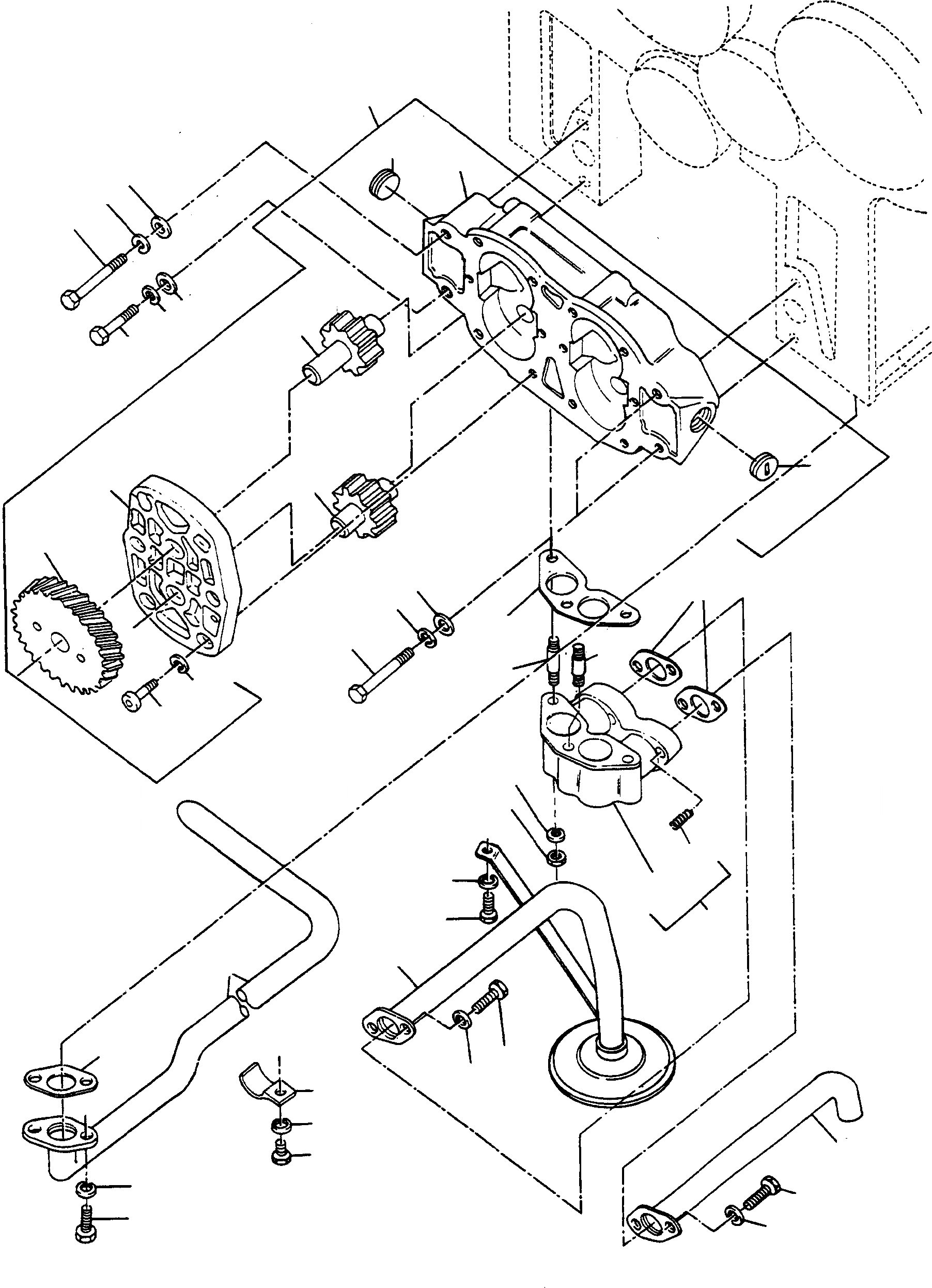 Схема запчастей Komatsu 44C - ДВИГАТЕЛЬ СМАЗКА ДВИГАТЕЛЬ, АКСЕССУАРЫ И ЭЛЕКТРИЧ. СИСТЕМА